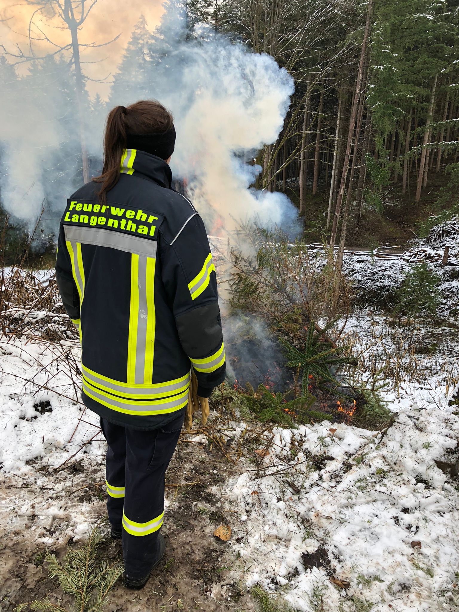 Christbaum Sammelaktion 2022 Freiwillige Feuerwehr Langenthal